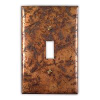 Distressed Medium 1 Toggle Copper Switch Plate