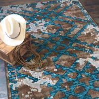 Distressed Fresco Rug - Turquoise