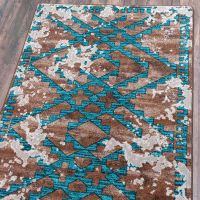 Distressed Fresco Rug - Turquoise