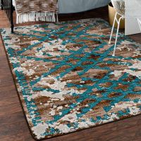Distressed Fresco Rug - Turquoise