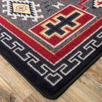 Double Cross Rug - Gray