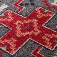 Double Cross Rug - Gray