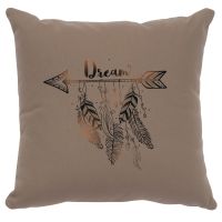 Dream Image Decor Pillow - Taupe Cotton