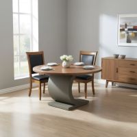 Hardwood Dining Table: Some lifestyle images are created with AI for visualization purposes. Crafted from natural solid wood, each piece is unique and will vary.