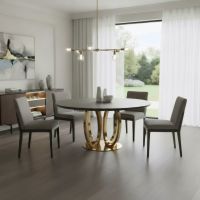 Dining Table: Some lifestyle images are created with AI for visualization purposes. Crafted from natural solid wood, each piece is unique and will vary.