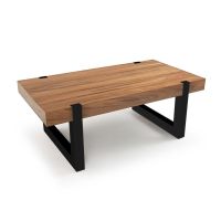 Modern Elegant Dining Table - with Golden Walnut Base in Ebony Finish