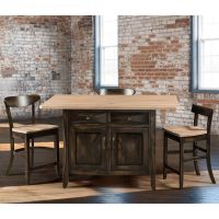 Eddison Brown Bar Stool (pictured on right w/ custom two-tone finish)