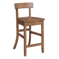 Eddison Brown Bar Stool - 24" Seat - Almond Finish