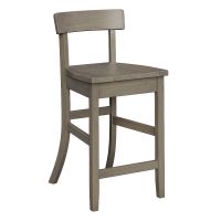 Eddison Brown Bar Stool - 24" Seat - Driftwood Finish
