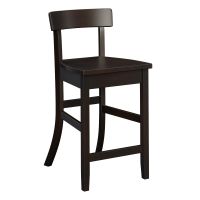 Eddison Brown Bar Stool - 24" Seat - Onyx Finish