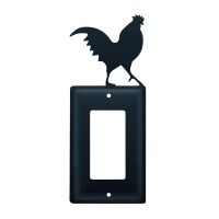 Wrought Iron Rooster Single GFI Cover