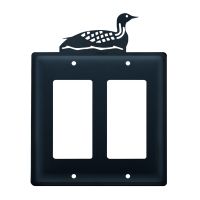 Wrought Iron Loon Double GFI Cover