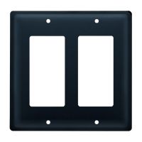 Wrought Iron Plain Double GFI Cover