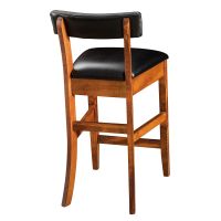 Eldon Hills Bar Stool - 24" - Michael's Cherry Finish - Cool Faux Leather Upholstery