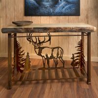 Dark Aspen Top on Elk Sofa Table
