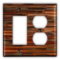 Enchantment Horizontal 1 Rocker/GFI 1 Outlet Copper Switch Plate