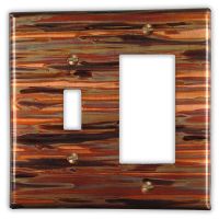 Enchantment Horizontal 1 Toggle 1 Rocker/GFI Copper Switch Plate