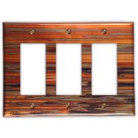 Enchantment Horizontal 3 Rocker/GFI Copper Switch Plate