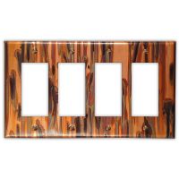 Enchantment Vertical 4 Rocker/GFI Copper Switch Plate