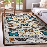 English Collector Cabinet Rug - Butterfly Multi