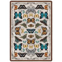 English Collector Cabinet Area Rug - Butterfly Multi