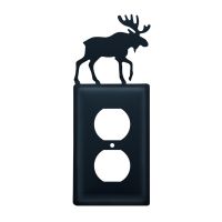 Wrought Iron Moose Single Outlet Cover