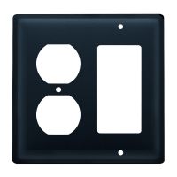 Wrought Iron Plain Double Outlet/GFI Cover