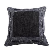 Tweed and Chenille With Laced Rope Detail Pillow