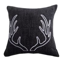Grey Chenille Antler Pillow