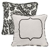 Augusta Embroidered Toile Throw Pillow