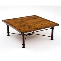 Barn Wood Coffee Table with Figure 8 Base