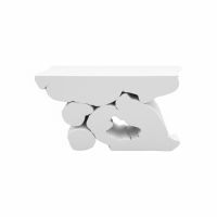 Rootstack Console in Painted White Finish