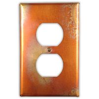 Flamed 1 Outlet Copper Switch Plate