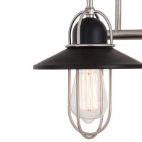 Galena 2-Light Matte Black and Satin Nickel Vanity Light