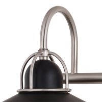 Galena 2-Light Matte Black and Satin Nickel Vanity Light