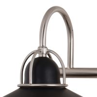 Galena 3-Light Matte Black and Satin Nickel Vanity Light