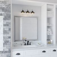 Galena 3-Light Matte Black and Satin Nickel Vanity Light