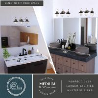Galena 3-Light Matte Black and Satin Nickel Vanity Light