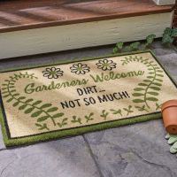 Glorious Gardener Rustic Welcome Mat