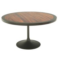 Golden Walnut Pedestal Dining Table