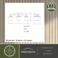 Halifax 3-Light Black Walnut Vanity Light