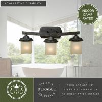 Halifax 3-Light Black Walnut Vanity Light