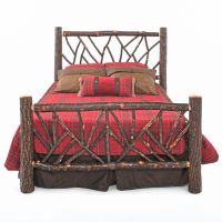 Hickory Log Free Form Branch Bed