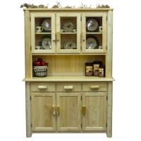 Hidden Lake 3 Door Log Buffet & Hutch