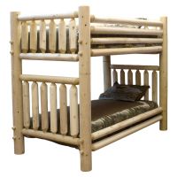 Hidden Lake Classic Twin over Twin Log Bunk Bed - Unfinished
