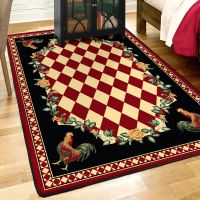 High Country Rooster Rug - Red