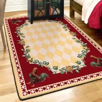 High Country Rooster Rug - Yellow