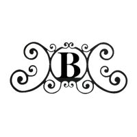 Wrought Iron Decorative "B" House Plaque