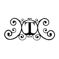 Wrought Iron Letter T House Plaque