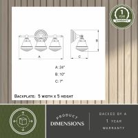 Huntley 3-Light Milk Glass Oil Rubbed Bronze Vanity Light